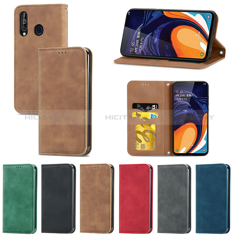 Funda de Cuero Cartera con Soporte Carcasa S04D para Samsung Galaxy M40