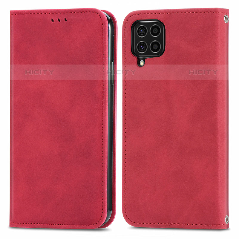 Funda de Cuero Cartera con Soporte Carcasa S04D para Samsung Galaxy M62 4G Rojo