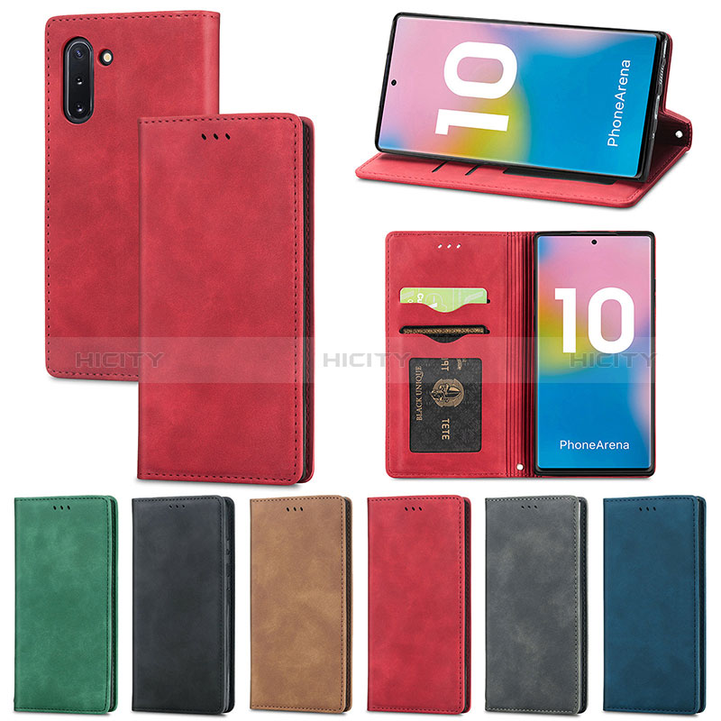 Funda de Cuero Cartera con Soporte Carcasa S04D para Samsung Galaxy Note 10 5G