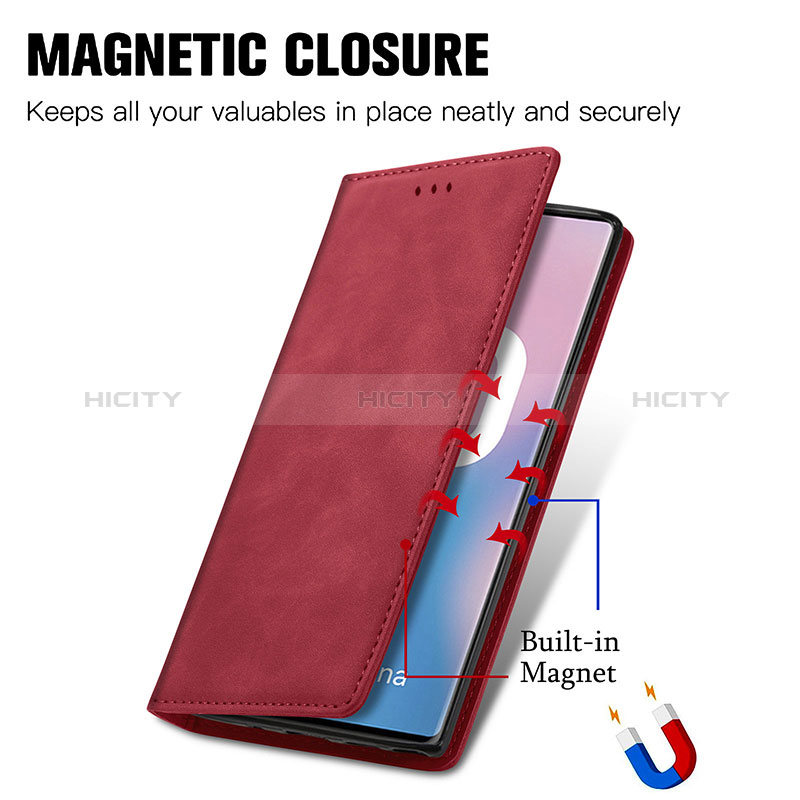 Funda de Cuero Cartera con Soporte Carcasa S04D para Samsung Galaxy Note 10 Plus 5G