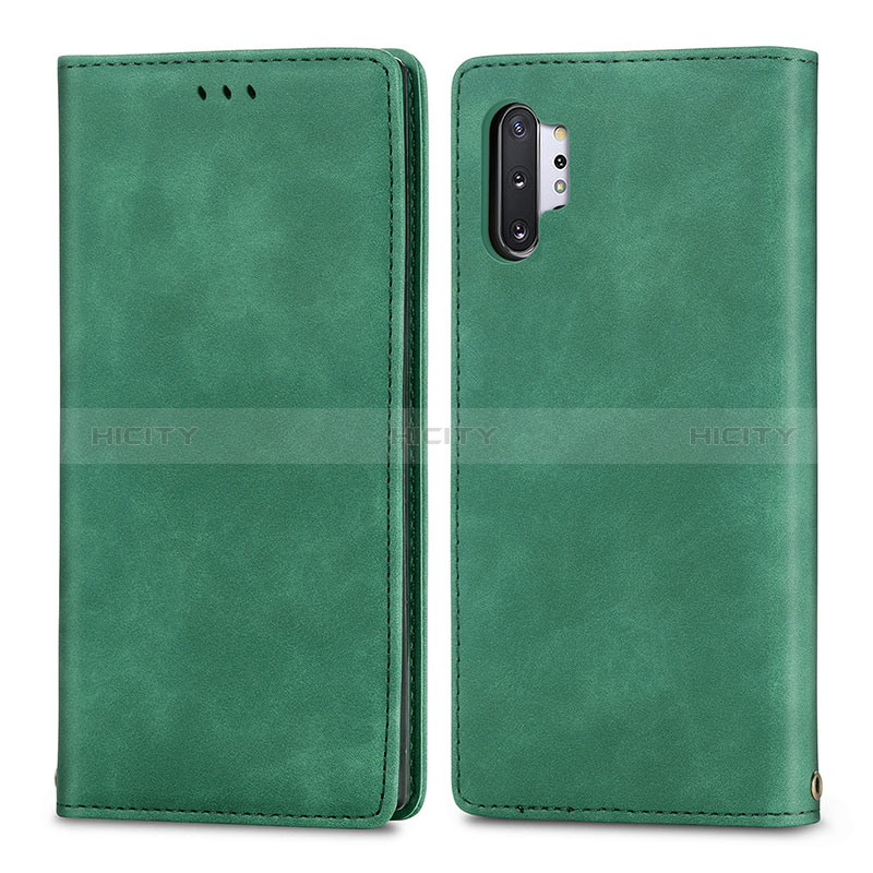 Funda de Cuero Cartera con Soporte Carcasa S04D para Samsung Galaxy Note 10 Plus 5G