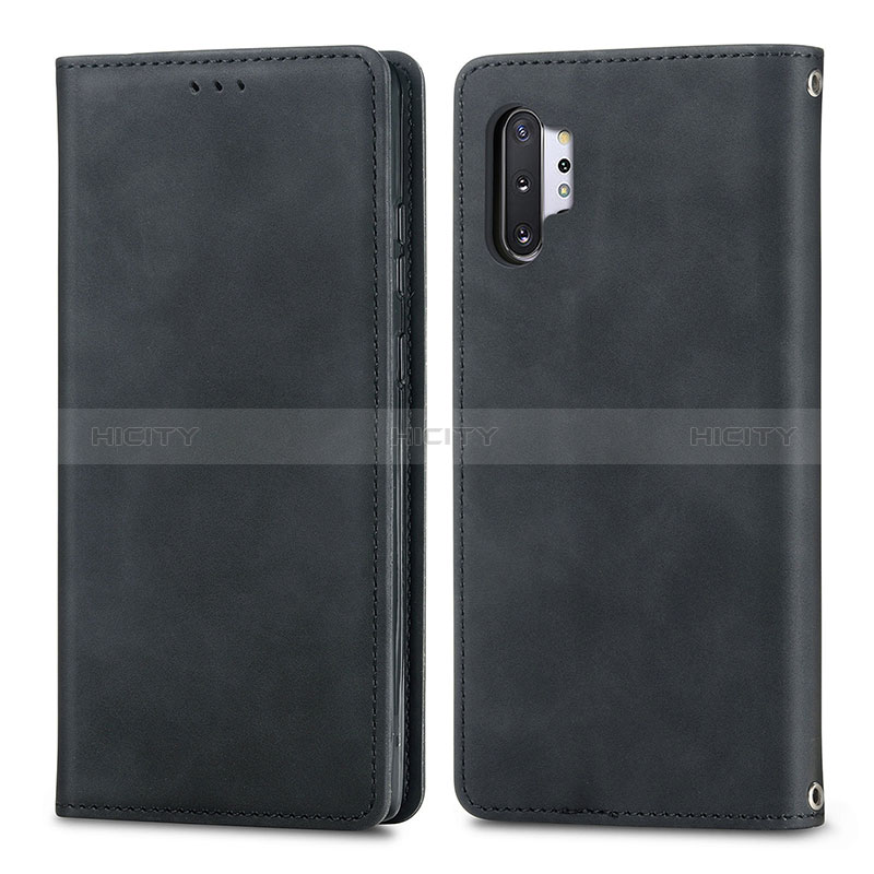 Funda de Cuero Cartera con Soporte Carcasa S04D para Samsung Galaxy Note 10 Plus 5G