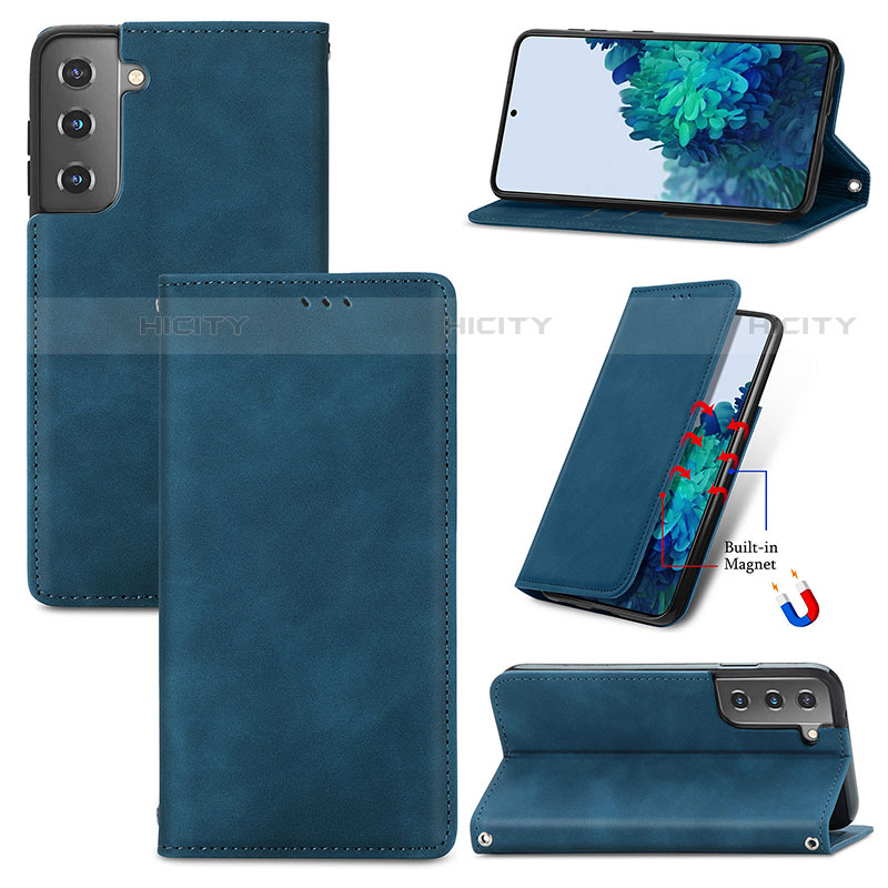 Funda de Cuero Cartera con Soporte Carcasa S04D para Samsung Galaxy S21 5G