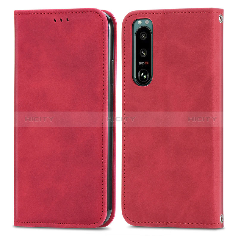 Funda de Cuero Cartera con Soporte Carcasa S04D para Sony Xperia 5 III