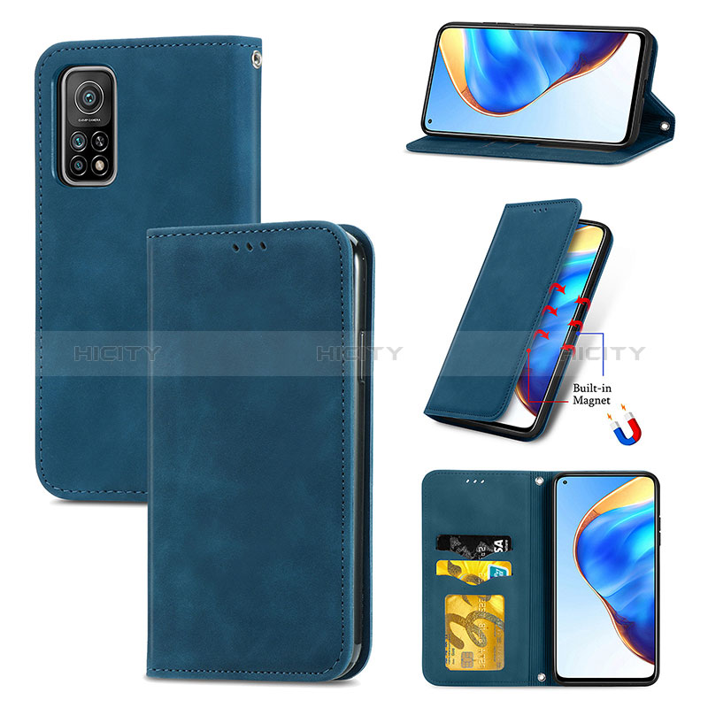 Funda de Cuero Cartera con Soporte Carcasa S04D para Xiaomi Mi 10T 5G