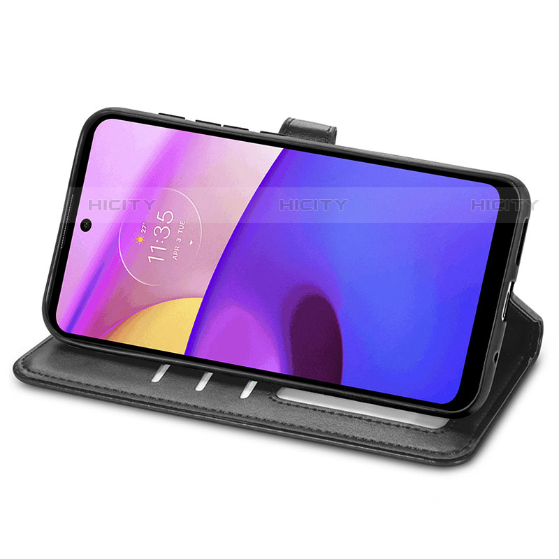 Funda de Cuero Cartera con Soporte Carcasa S05D para Motorola Moto E30