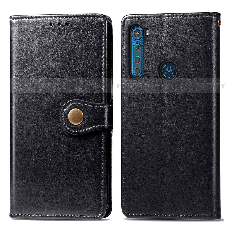 Funda de Cuero Cartera con Soporte Carcasa S05D para Motorola Moto One Fusion Plus