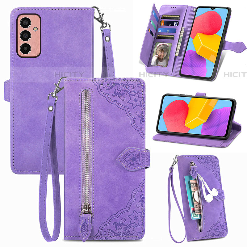 Funda de Cuero Cartera con Soporte Carcasa S05D para Samsung Galaxy M13 4G