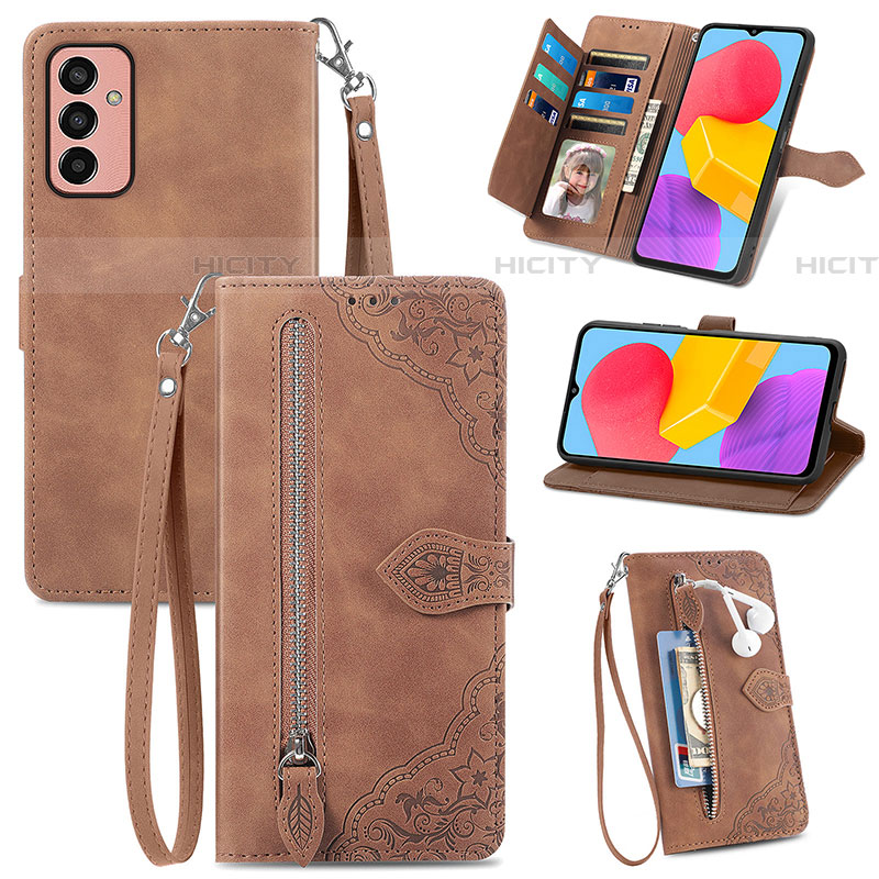 Funda de Cuero Cartera con Soporte Carcasa S05D para Samsung Galaxy M13 4G