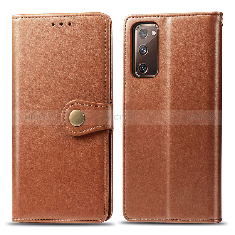 Funda de Cuero Cartera con Soporte Carcasa S05D para Samsung Galaxy S20 FE (2022) 5G Marron