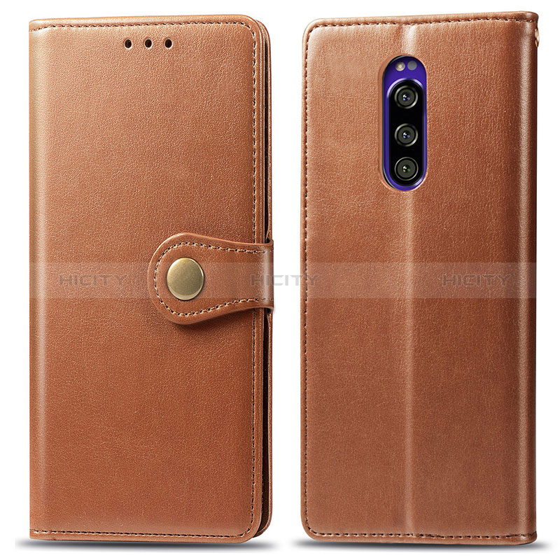 Funda de Cuero Cartera con Soporte Carcasa S05D para Sony Xperia 1