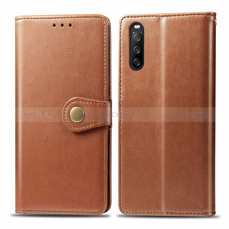 Funda de Cuero Cartera con Soporte Carcasa S05D para Sony Xperia 10 III