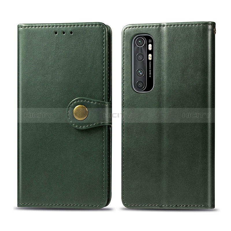 Funda de Cuero Cartera con Soporte Carcasa S05D para Xiaomi Mi Note 10 Lite Verde