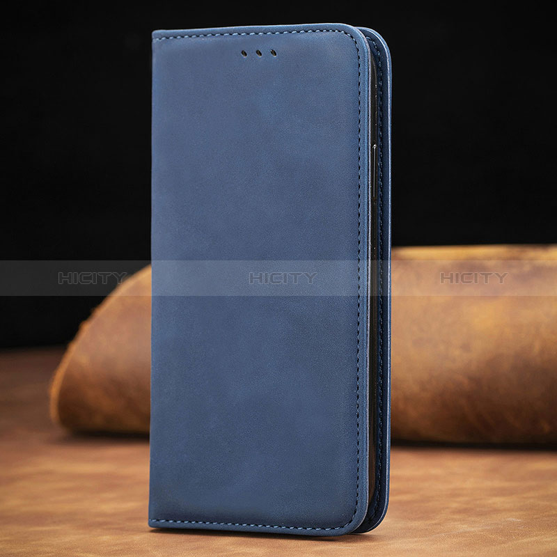 Funda de Cuero Cartera con Soporte Carcasa S06D para Samsung Galaxy A41 Azul