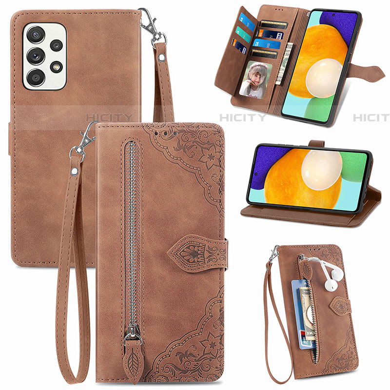 Funda de Cuero Cartera con Soporte Carcasa S06D para Samsung Galaxy A72 5G