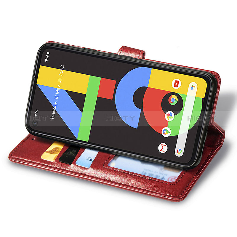 Funda de Cuero Cartera con Soporte Carcasa S07D para Google Pixel 4a