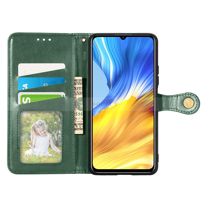 Funda de Cuero Cartera con Soporte Carcasa S07D para Huawei Honor X10 Max 5G