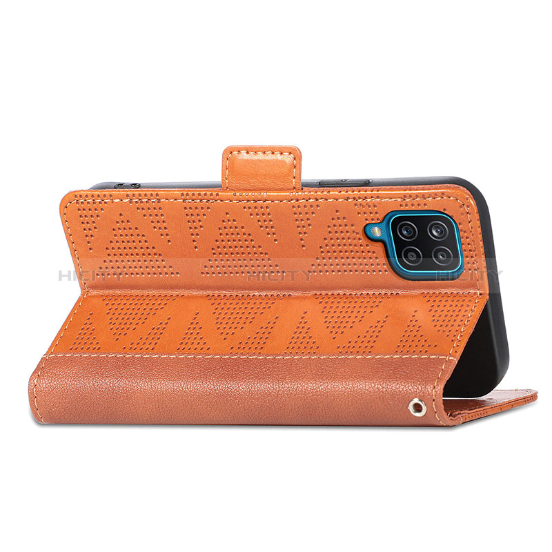 Funda de Cuero Cartera con Soporte Carcasa S07D para Samsung Galaxy M12