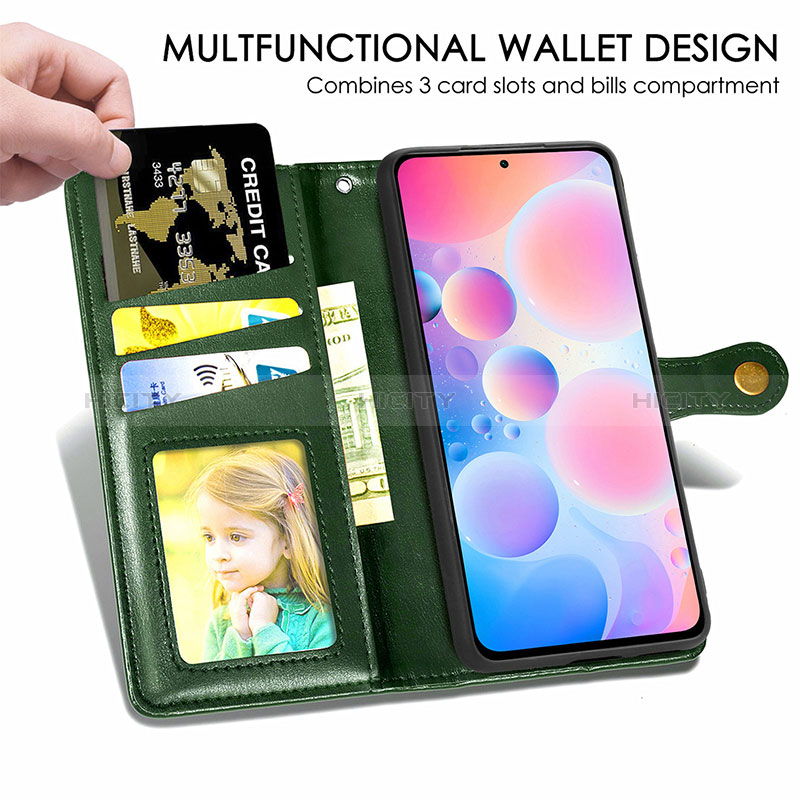 Funda de Cuero Cartera con Soporte Carcasa S07D para Xiaomi Redmi Note 10 Pro Max