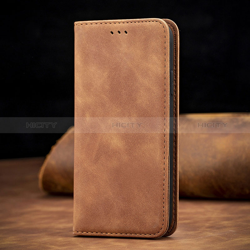 Funda de Cuero Cartera con Soporte Carcasa S08D para Huawei P40 Marron