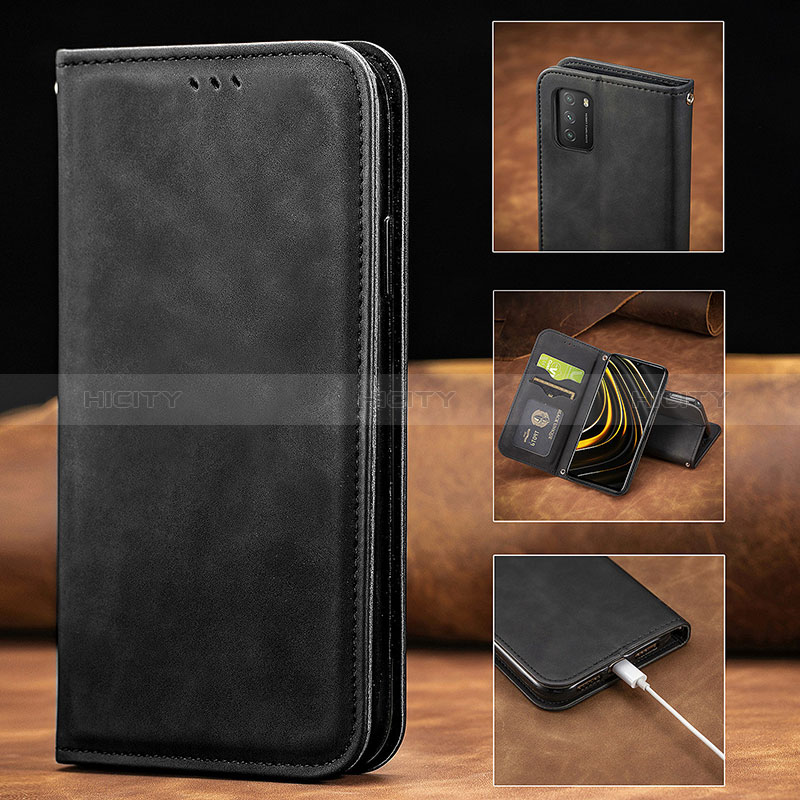 Funda de Cuero Cartera con Soporte Carcasa S08D para Xiaomi Poco M3