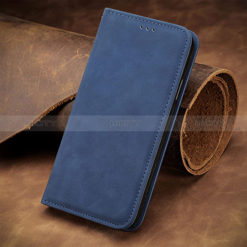 Funda de Cuero Cartera con Soporte Carcasa S08D para Xiaomi Poco X3 NFC Azul