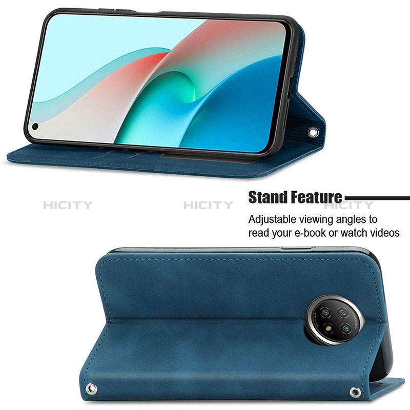 Funda de Cuero Cartera con Soporte Carcasa S08D para Xiaomi Redmi Note 9T 5G