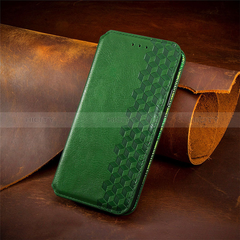 Funda de Cuero Cartera con Soporte Carcasa S09D para Google Pixel 5 XL 5G Verde