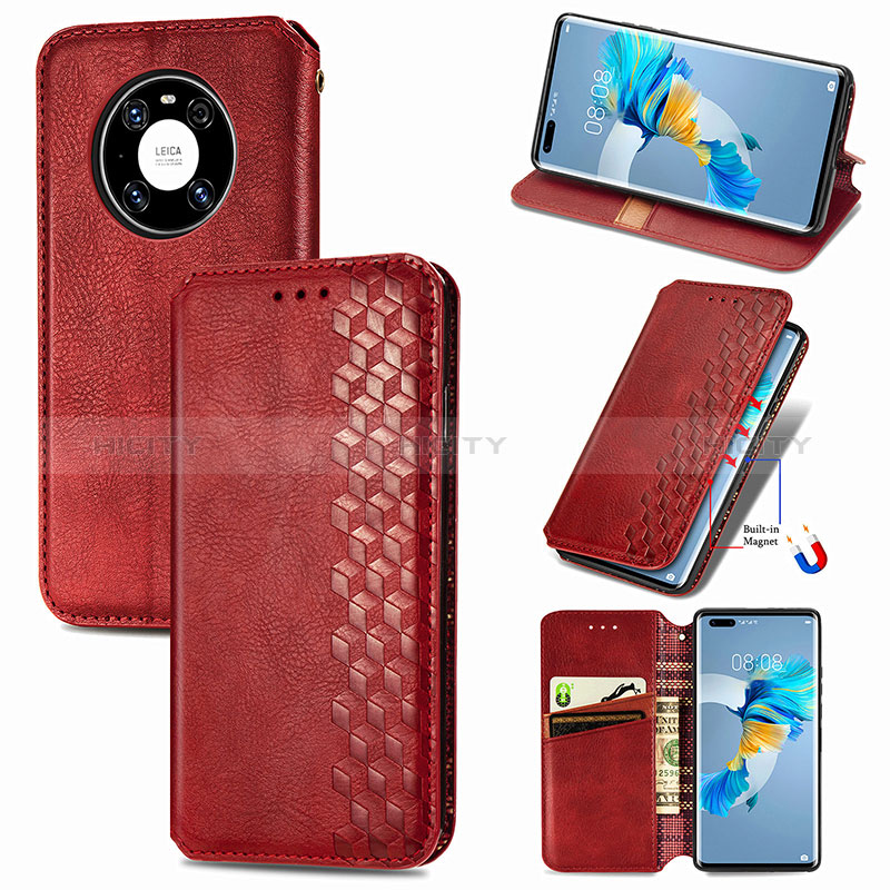 Funda de Cuero Cartera con Soporte Carcasa S09D para Huawei Mate 40 Pro