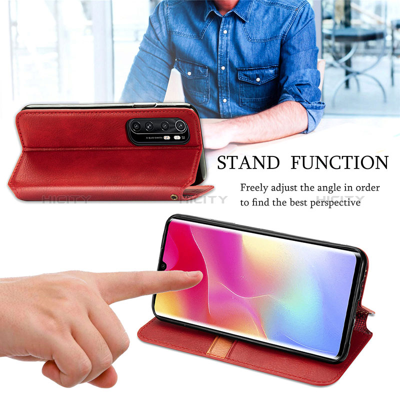 Funda de Cuero Cartera con Soporte Carcasa S09D para Xiaomi Mi Note 10 Lite