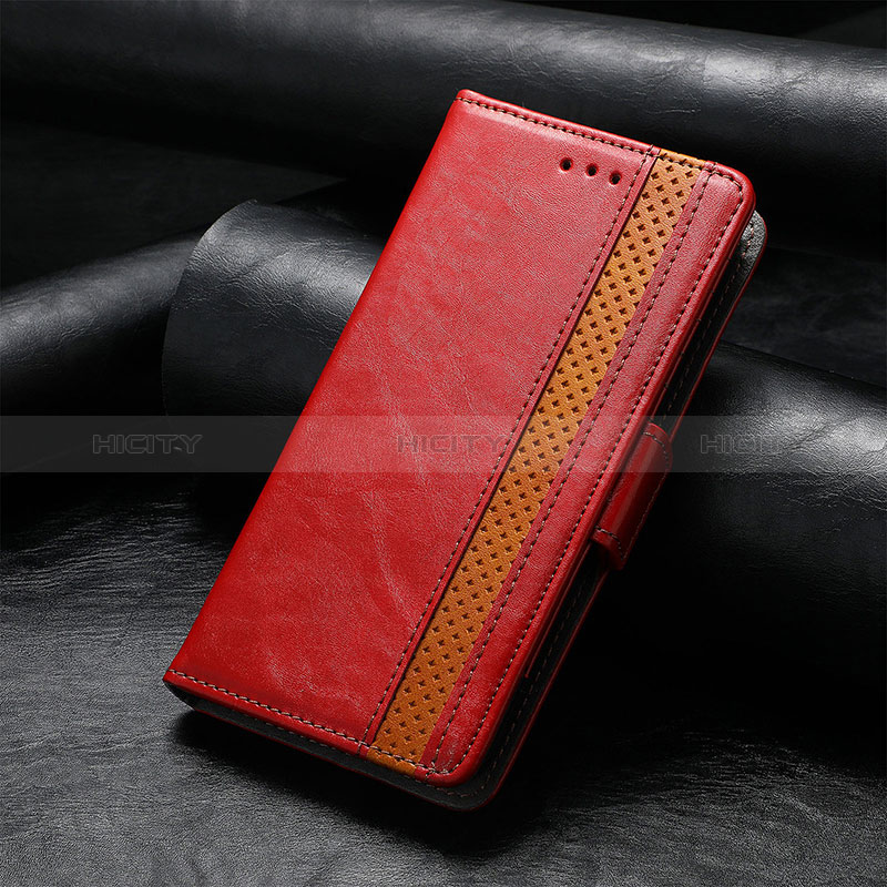 Funda de Cuero Cartera con Soporte Carcasa S10D para Huawei Honor X10 Max 5G Rojo