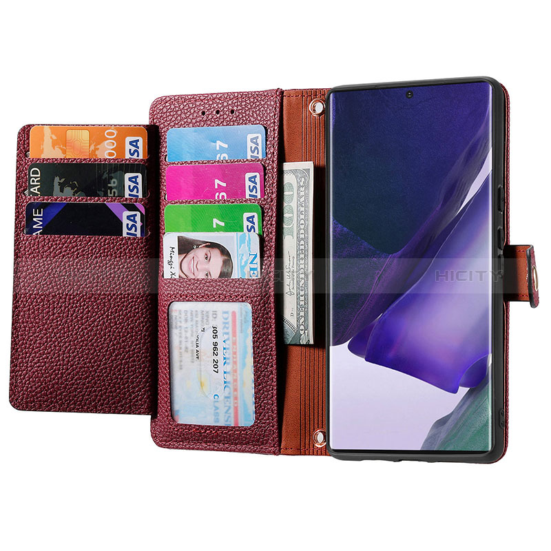 Funda de Cuero Cartera con Soporte Carcasa S15D para Samsung Galaxy S22 Ultra 5G