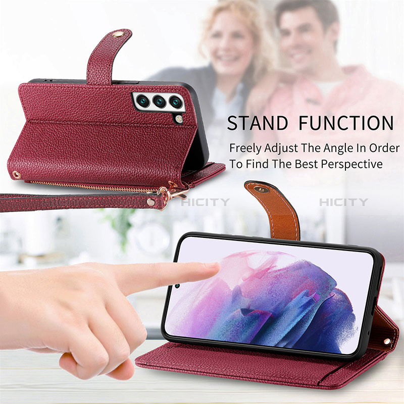 Funda de Cuero Cartera con Soporte Carcasa S16D para Samsung Galaxy S22 5G