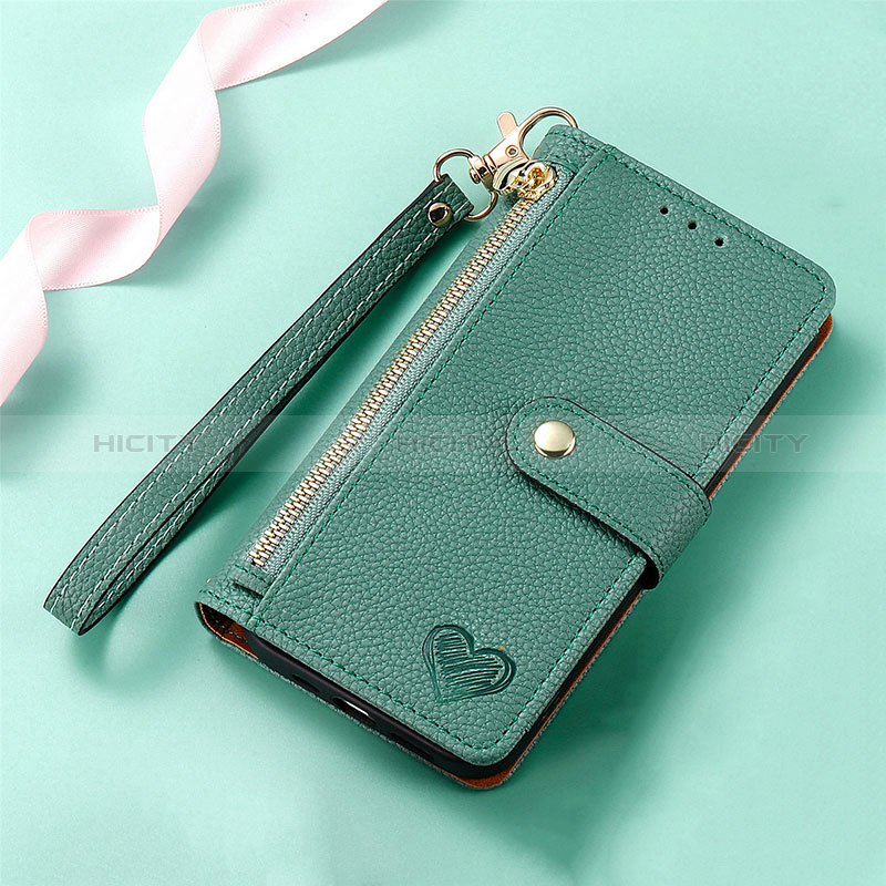 Funda de Cuero Cartera con Soporte Carcasa S16D para Samsung Galaxy S22 Ultra 5G Verde