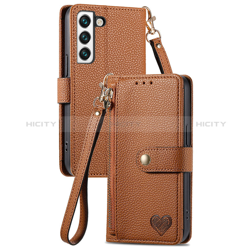 Funda de Cuero Cartera con Soporte Carcasa S16D para Samsung Galaxy S23 Plus 5G Marron