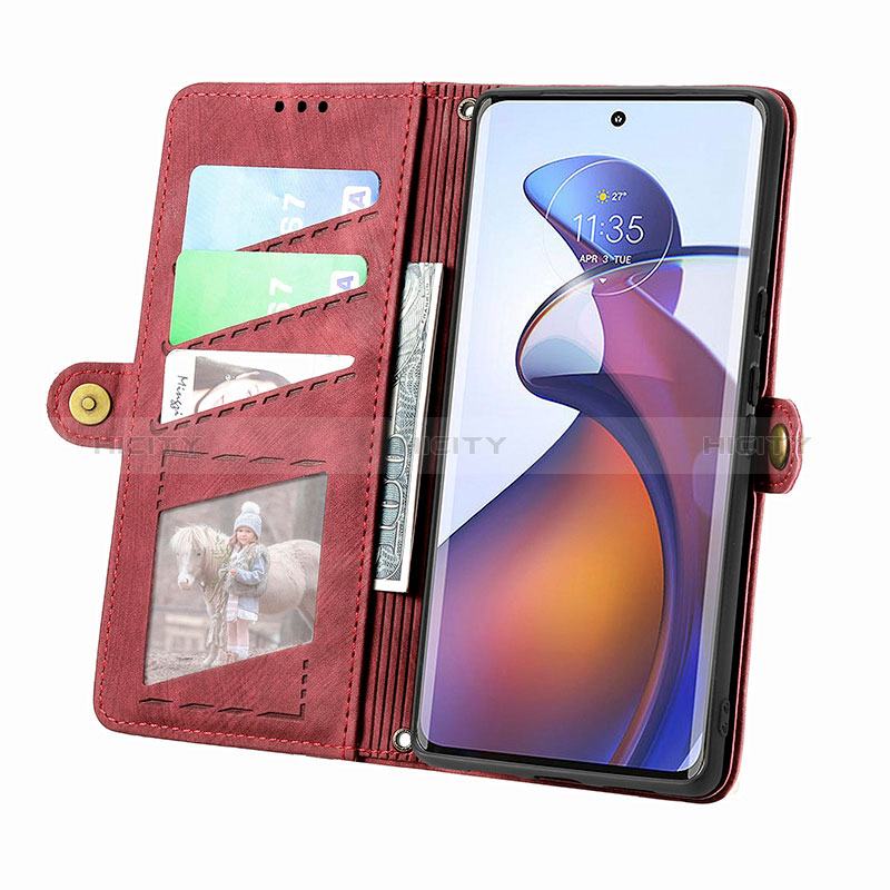 Funda de Cuero Cartera con Soporte Carcasa S17D para Motorola Moto Edge 30 Fusion 5G