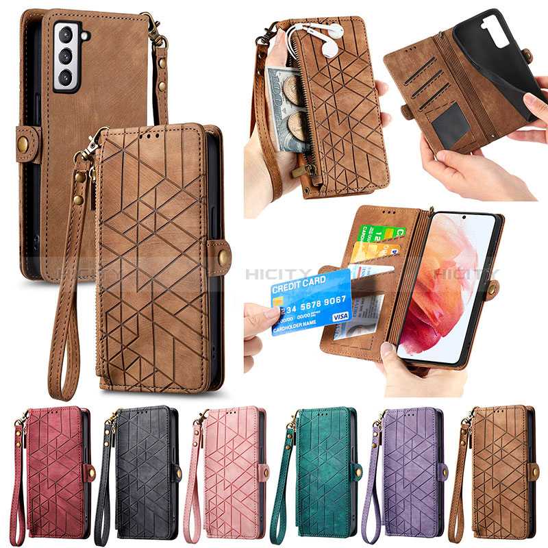 Funda de Cuero Cartera con Soporte Carcasa S17D para Samsung Galaxy S21 FE 5G