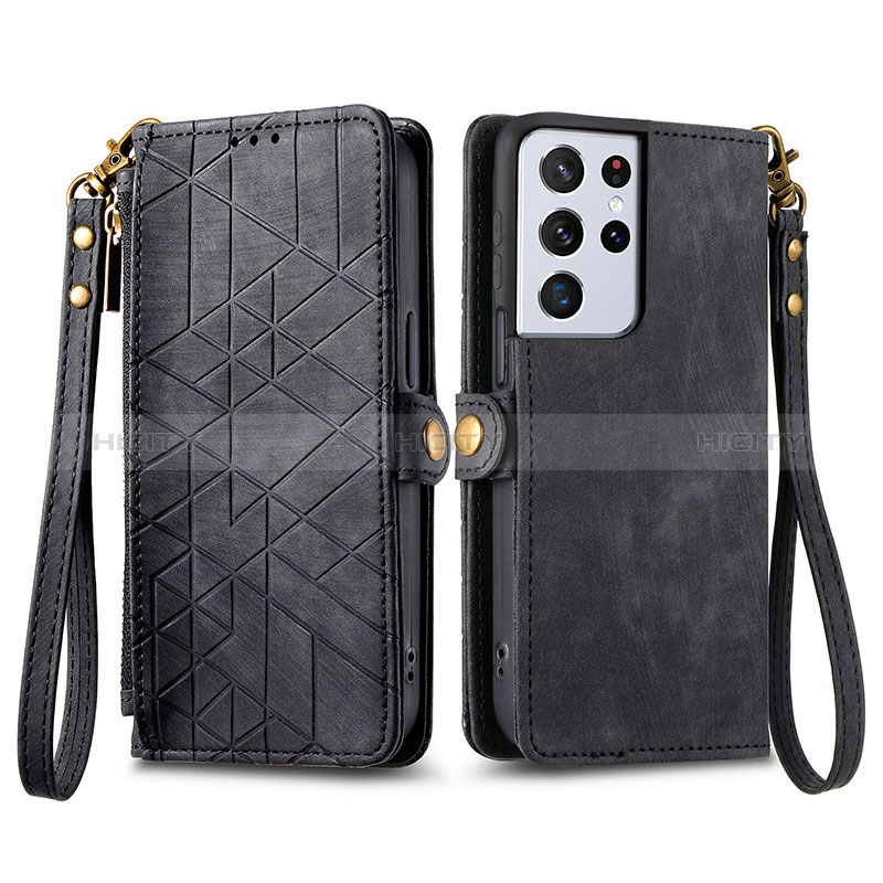 Funda de Cuero Cartera con Soporte Carcasa S17D para Samsung Galaxy S22 Ultra 5G