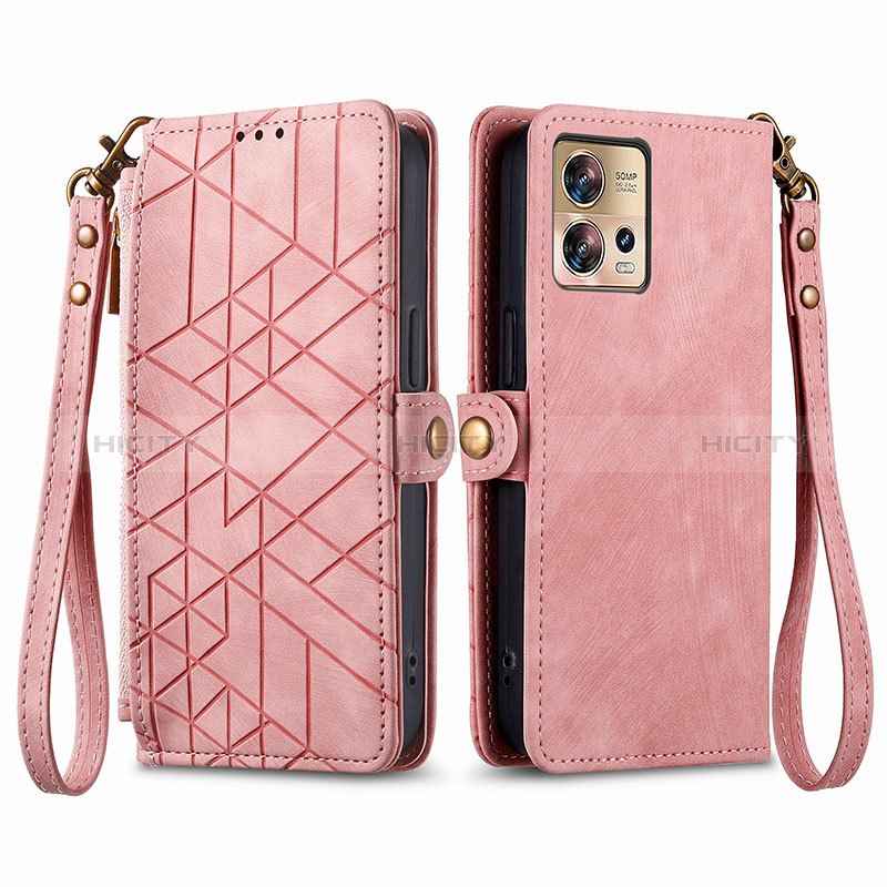 Funda de Cuero Cartera con Soporte Carcasa S18D para Motorola Moto Edge 30 Fusion 5G