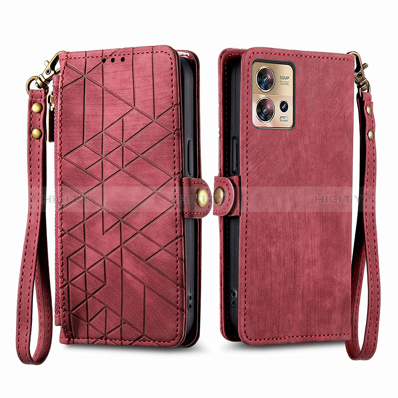 Funda de Cuero Cartera con Soporte Carcasa S18D para Motorola Moto Edge 30 Fusion 5G