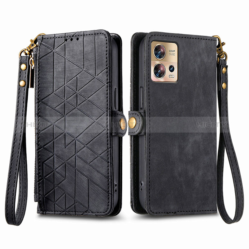 Funda de Cuero Cartera con Soporte Carcasa S18D para Motorola Moto Edge 30 Fusion 5G