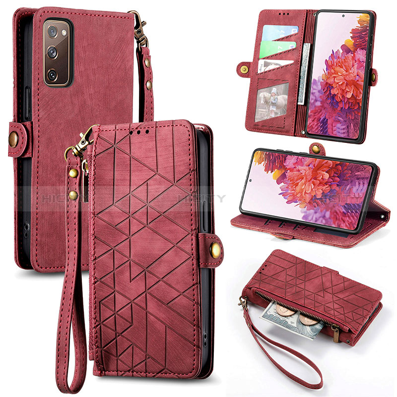 Funda de Cuero Cartera con Soporte Carcasa S18D para Samsung Galaxy S20 FE (2022) 5G