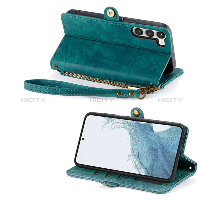 Funda de Cuero Cartera con Soporte Carcasa S18D para Samsung Galaxy S22 5G