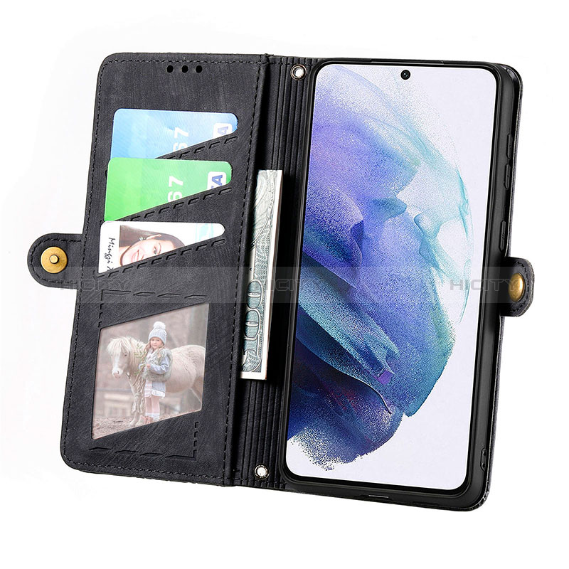 Funda de Cuero Cartera con Soporte Carcasa S18D para Samsung Galaxy S22 Ultra 5G