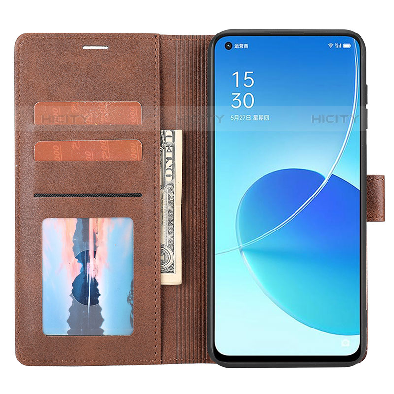 Funda de Cuero Cartera con Soporte Carcasa SY1 para Oppo Reno6 Pro 5G India