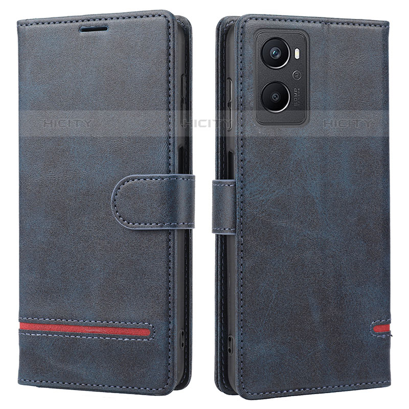 Funda de Cuero Cartera con Soporte Carcasa SY1 para Oppo Reno7 Z 5G Azul