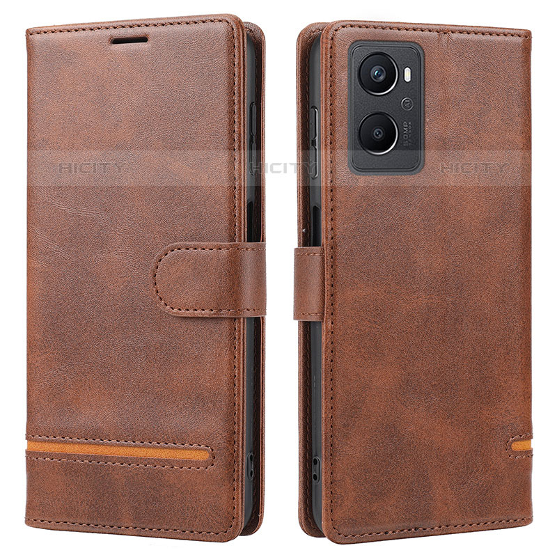 Funda de Cuero Cartera con Soporte Carcasa SY1 para Oppo Reno7 Z 5G Marron