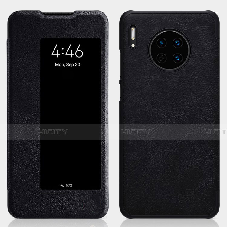 Funda de Cuero Cartera con Soporte Carcasa T01 para Huawei Mate 30 Pro 5G Negro