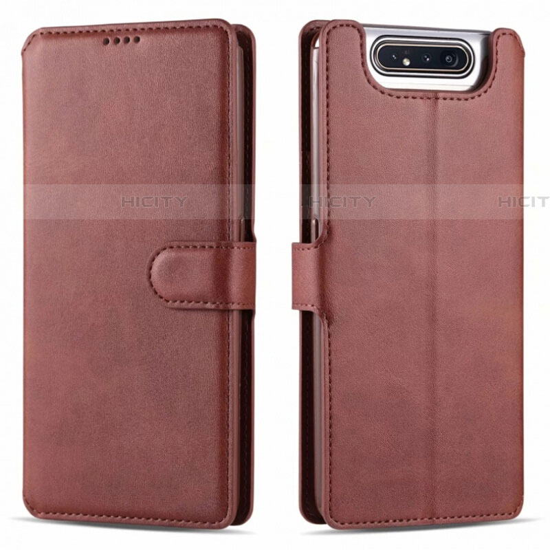 Funda de Cuero Cartera con Soporte Carcasa T01 para Samsung Galaxy A80