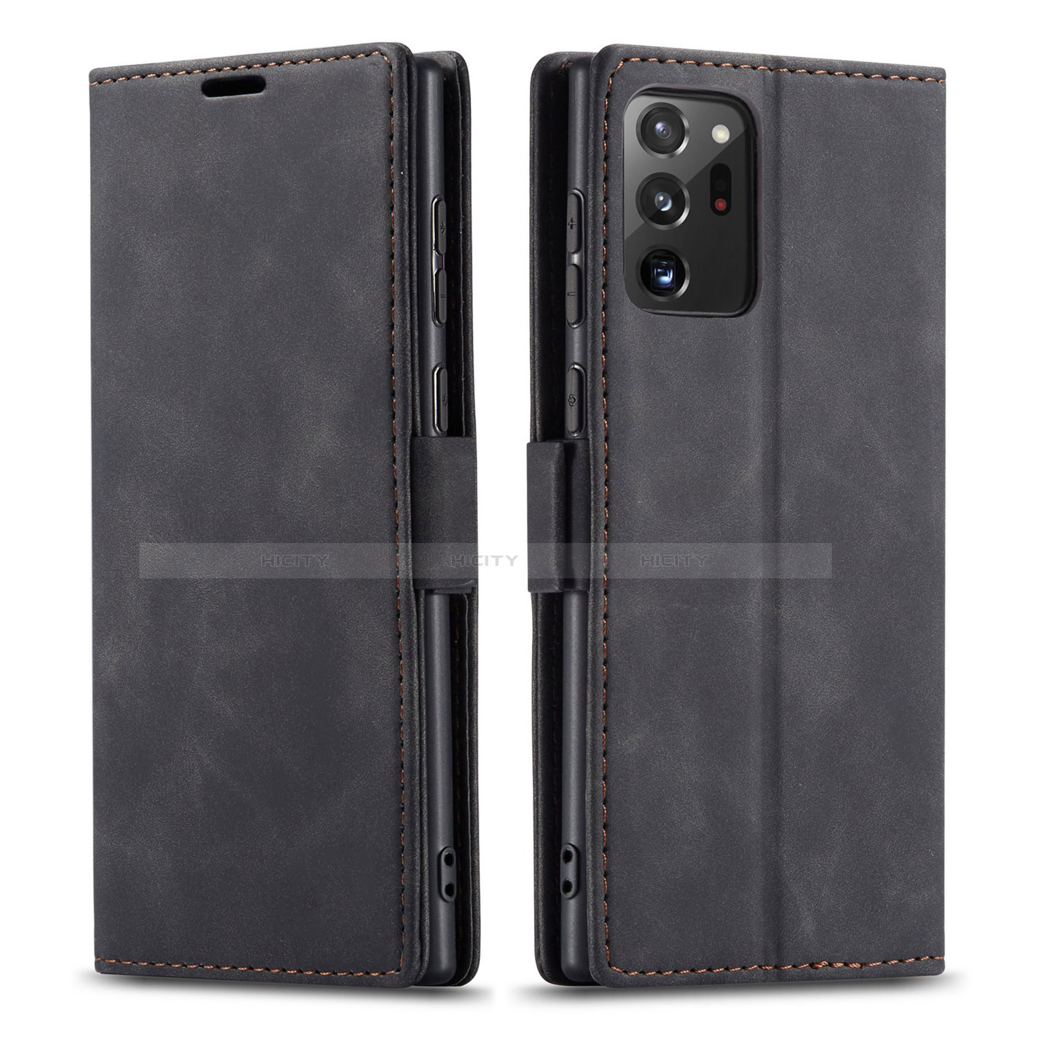 Funda de Cuero Cartera con Soporte Carcasa T01 para Samsung Galaxy Note 20 Ultra 5G Negro